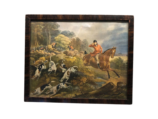 Antique English Fox Hunting Aquatint after Charles Hunt, c. 1834