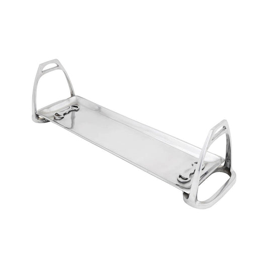 Vintage Silver Equestrian Bit & Stirrup Serving Tray