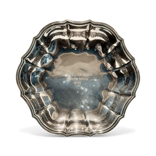c. 1952 Horse Show Silver Chippendale Trophy Bowl