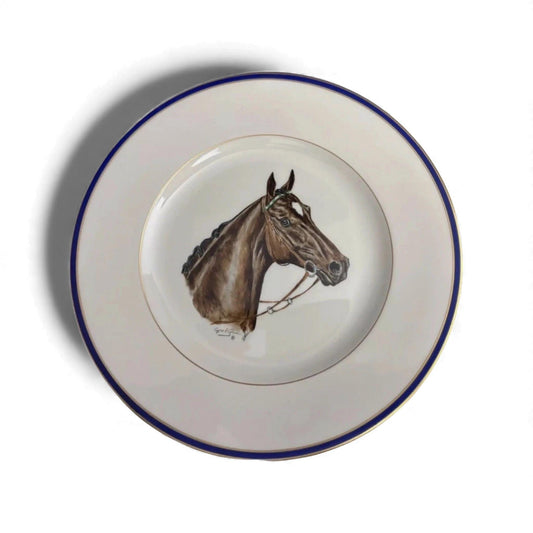 Vintage Cyril Gorainoff Hand-Painted & Signed Equestrian Plate – Fine Porcelain