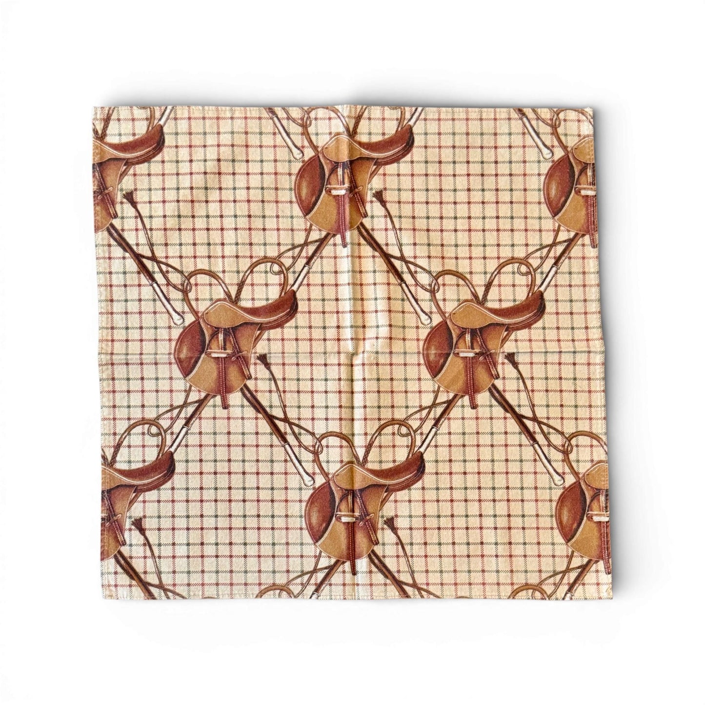 Set of Vintage Ralph Lauren Equestrian Plaid Napkins & Placemats