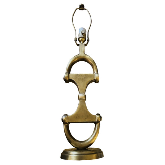 Vintage Brass Equestrian Bit Table Lamp