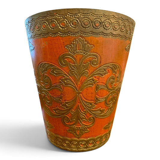 Vintage Italian Florentine Gilt Wastebasket
