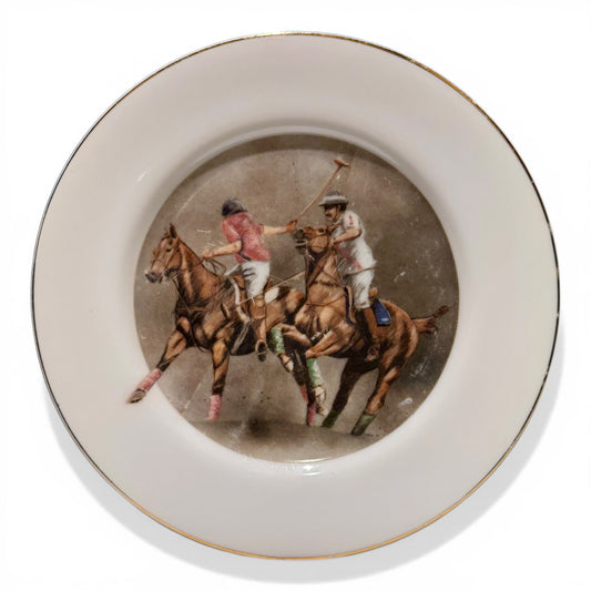 Vintage Thomas B. Swain Polo Plates, Set of Two