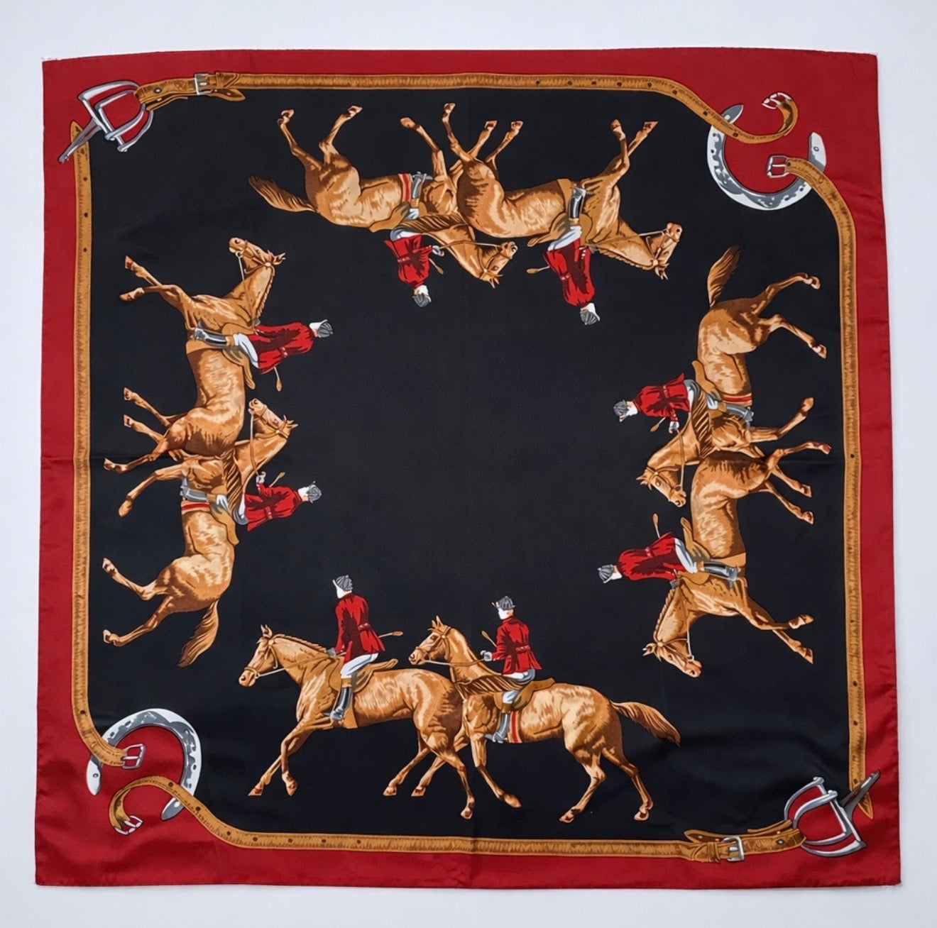 Vintage Silk Equestrian Scarf