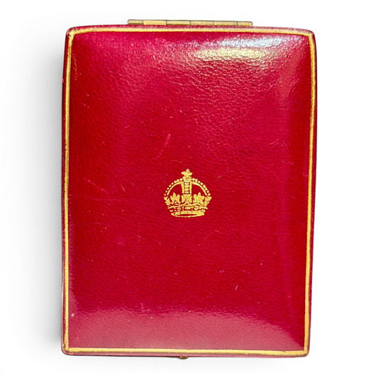 Vintage British Royal Cipher Cigarette Case in Original Collingwood Presentation Box