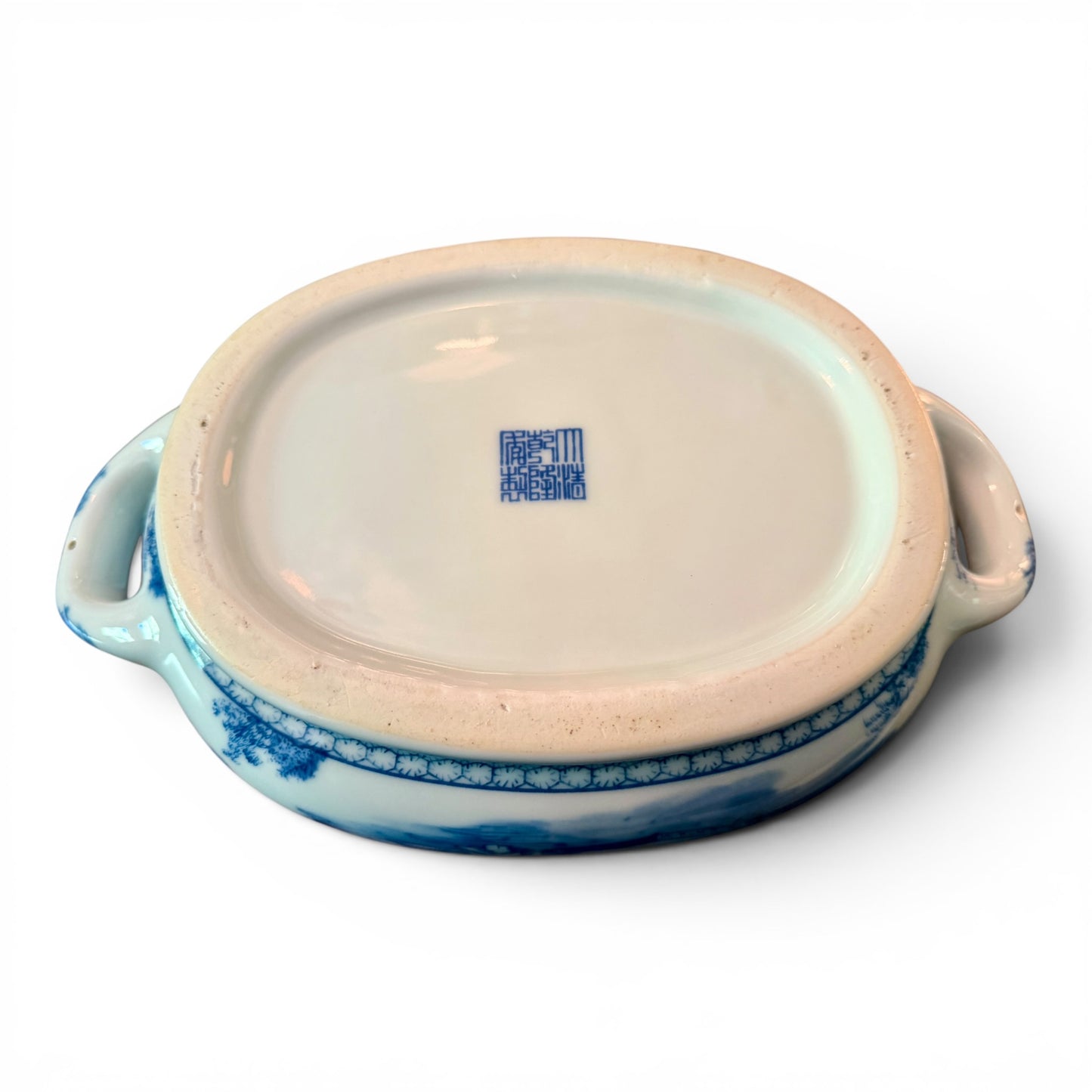 Antique Porcelain Chinoiserie Footbath