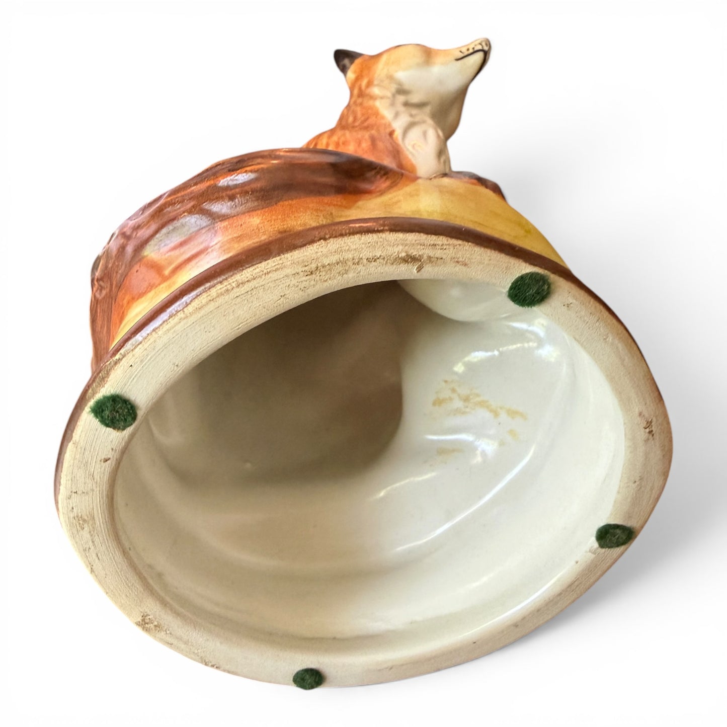 Vintage Porcelain Sly Fox Figurine