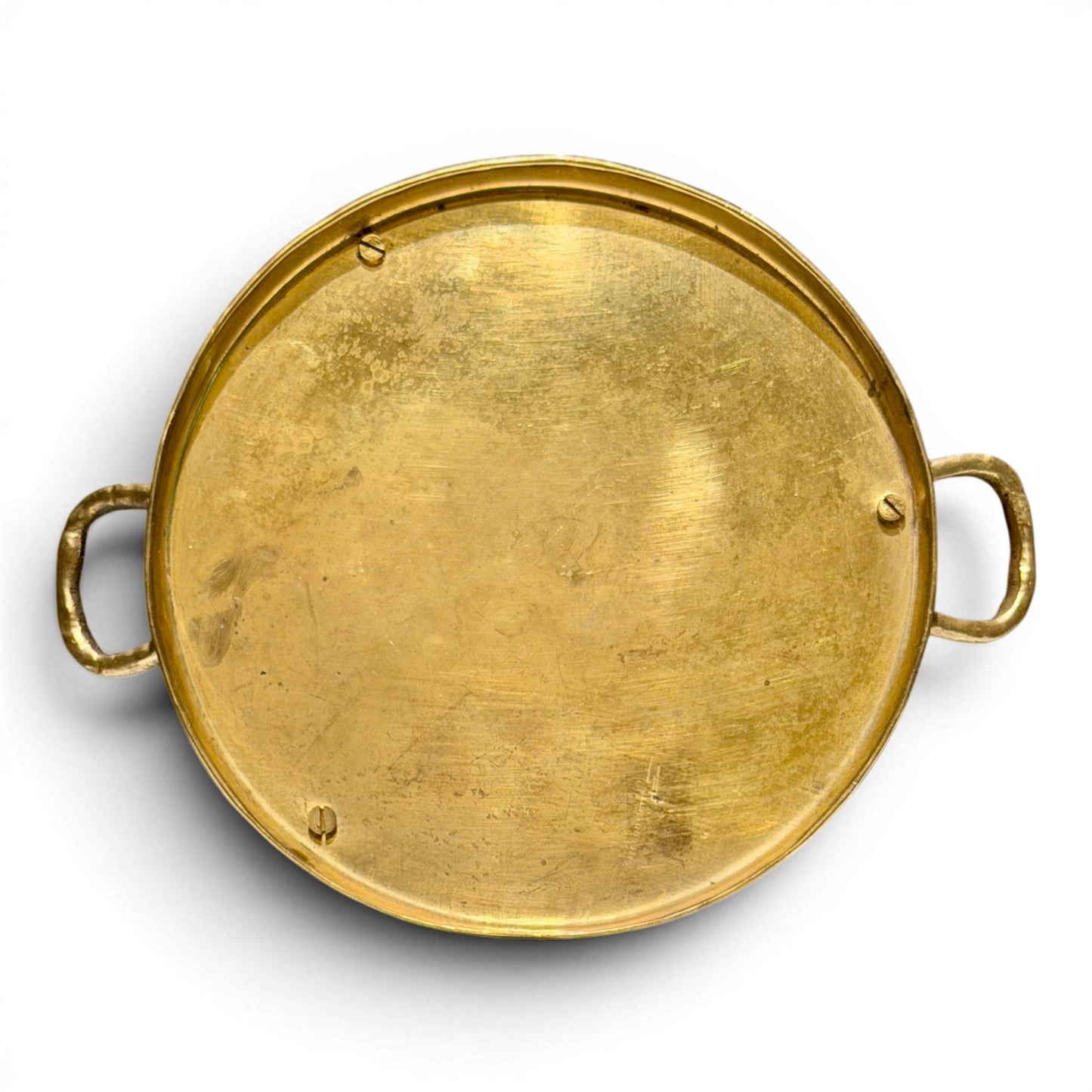 Antique Hammered Brass Bamboo Gallery Tray