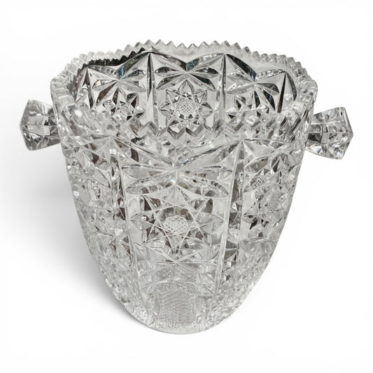 Antique Estate Crystal Ice Bucket