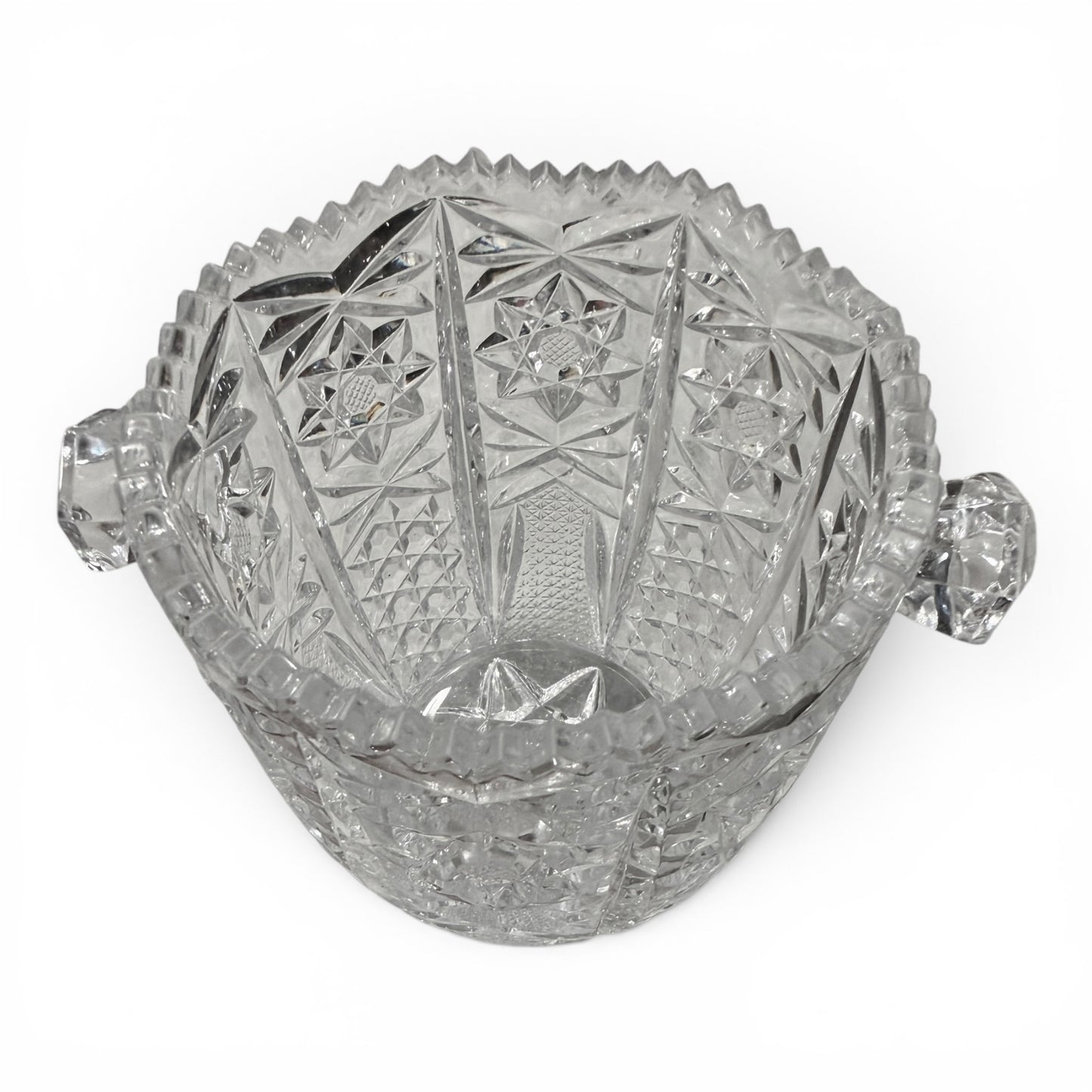 Antique Estate Crystal Ice Bucket