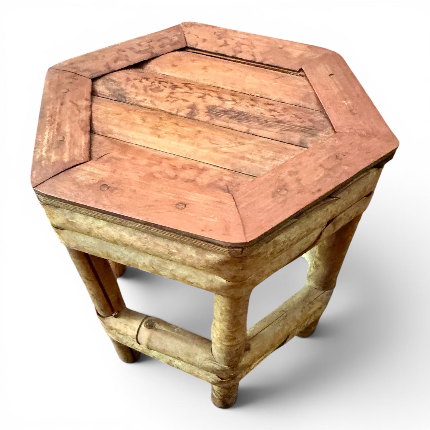 Antique English Tortoiseshell Bamboo Plant Stand