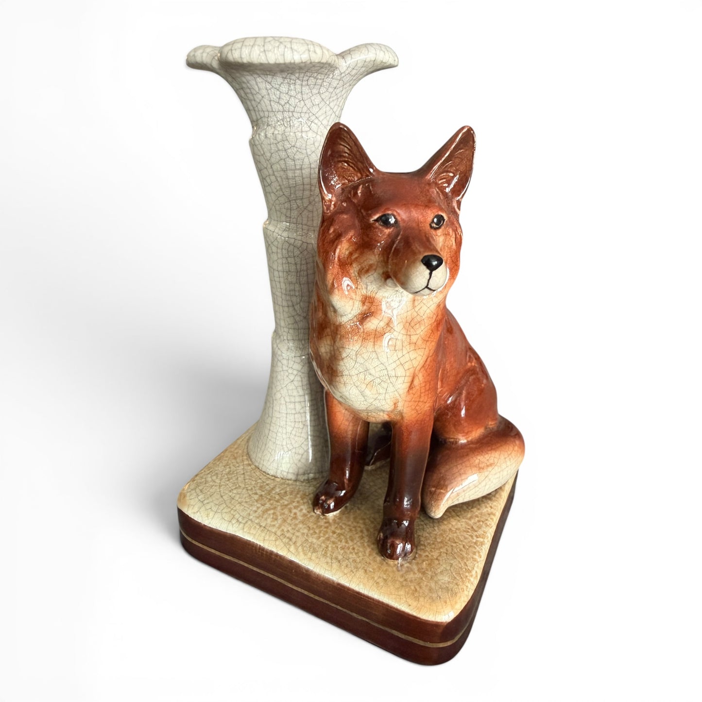 Vintage Takahashi Fox Figural Candleholder