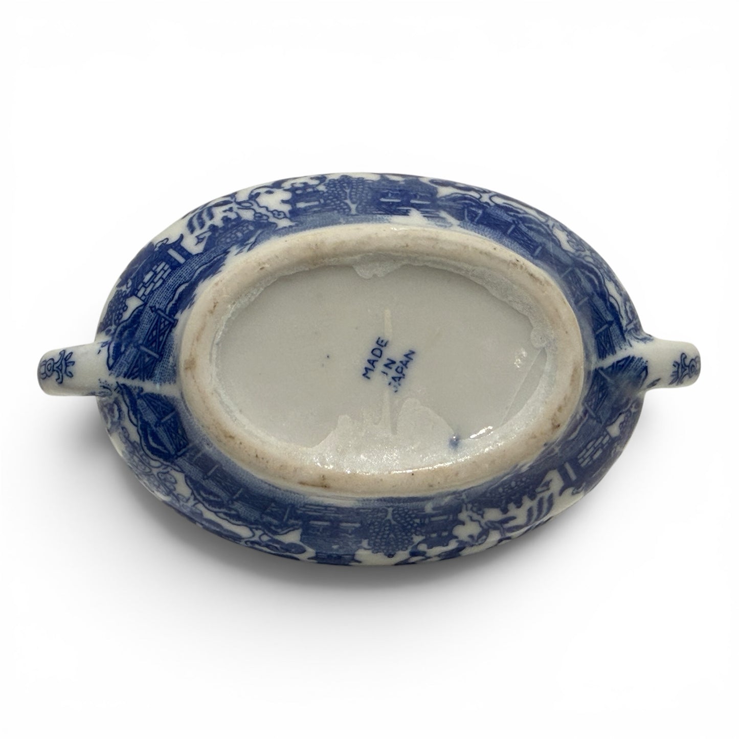 Antique Porcelain Chinoiserie Salt Cellar