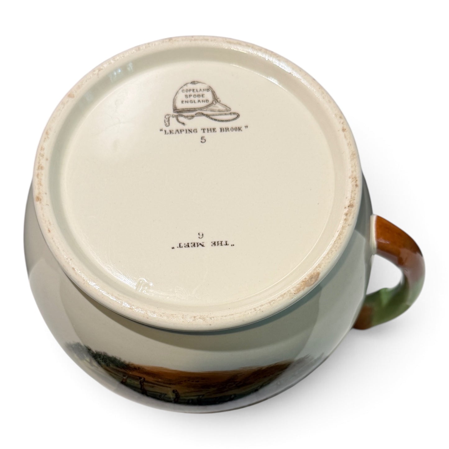 Copeland Spode England Hunt Scene Pitcher – “Leaping the Brook” & “The Meet”