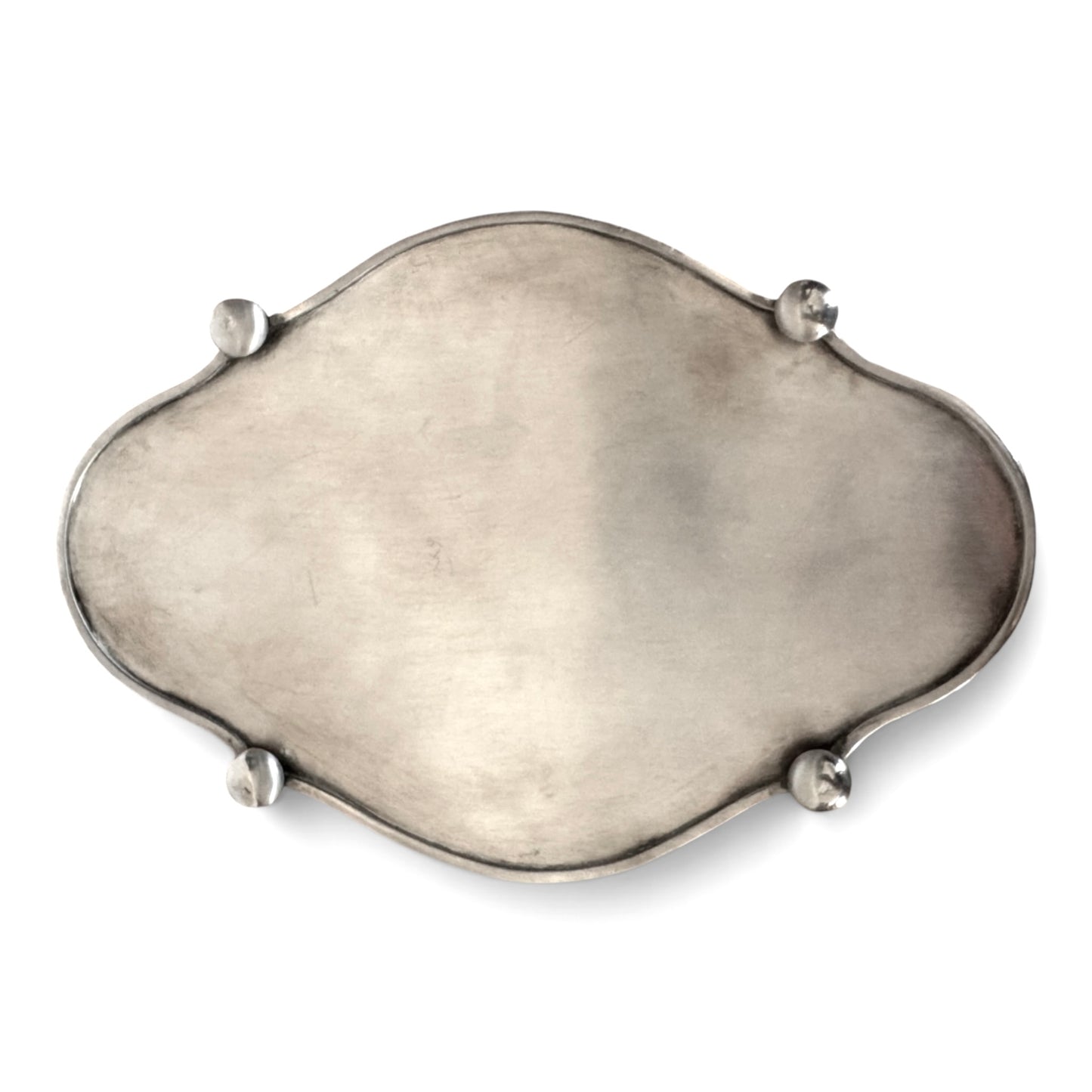 Vintage Pierced Silverplate Footed Gallery Tray