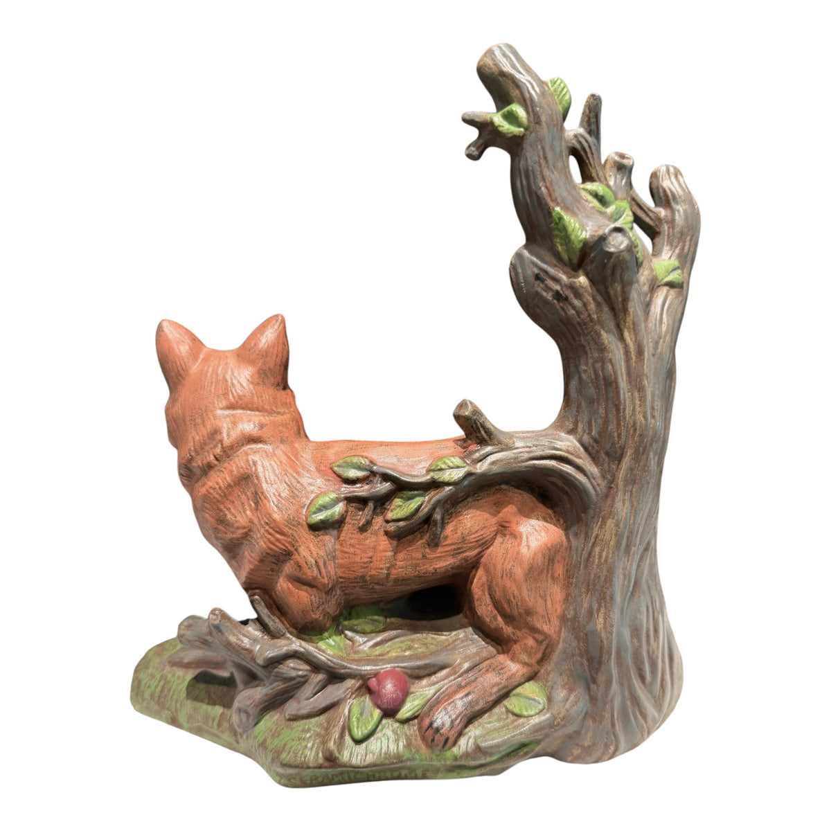 Vintage Handpainted Ceramic Fox Figurine