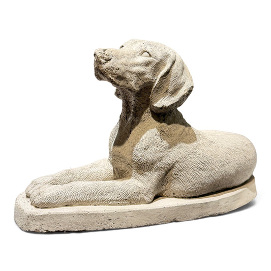 Vintage Stone Hound Statue