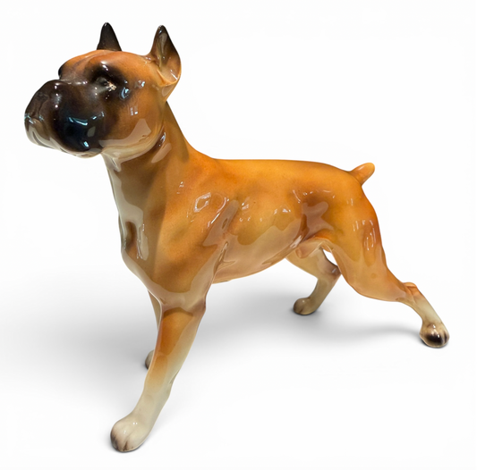 Vintage Lefton English Porcelain Boxer Dog Figurine