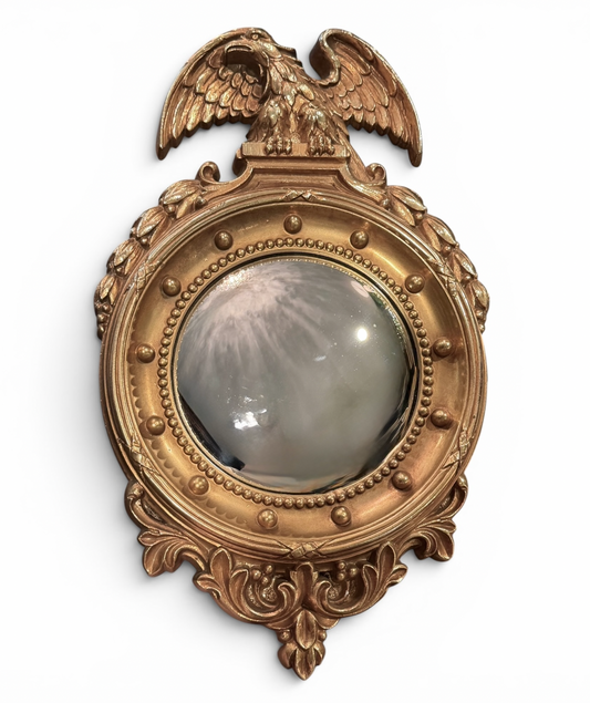 Vintage Federal Convex Glass Mirror