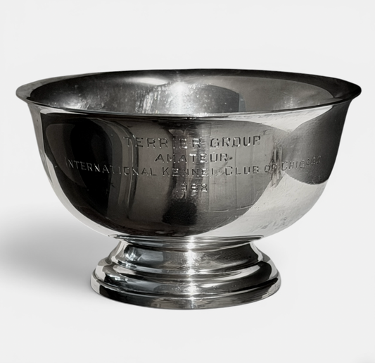 Vintage Sterling Silver Chicago Kennel Club c.1968 Terrier Group Trophy Bowl