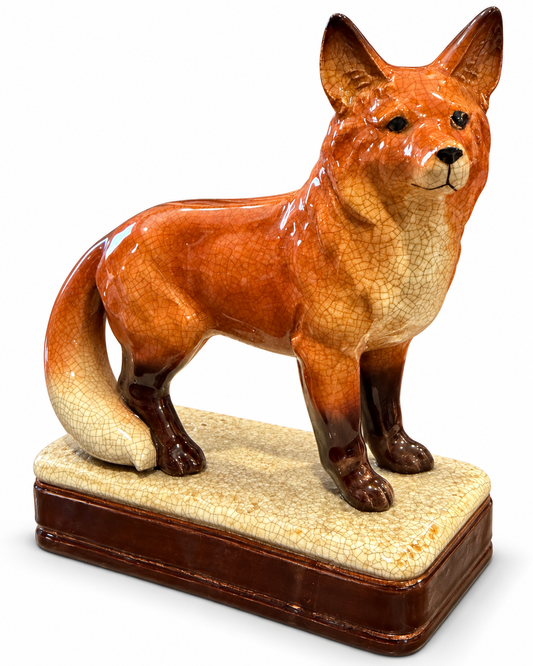 Vintage Takahashi Porcelain Fox Bookend Figurine