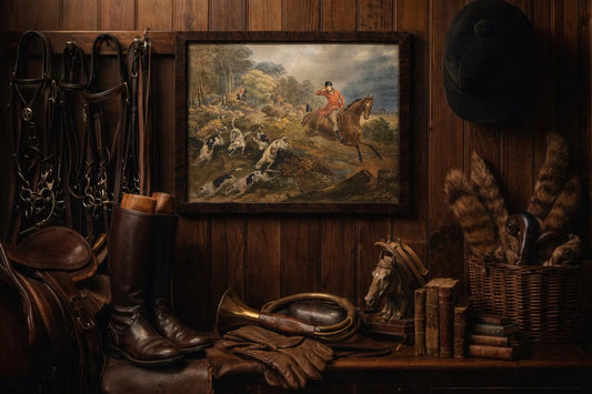 Antique English Fox Hunting Aquatint after Charles Hunt, c. 1834