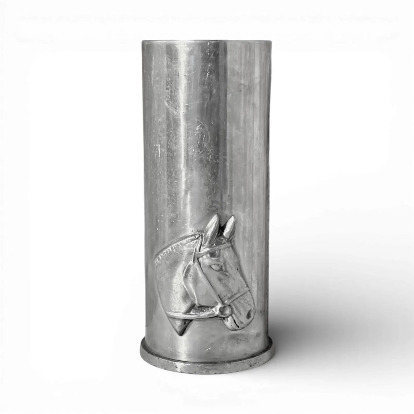 Rare Vintage Bruce Fox Handmade Metal Horse Vase