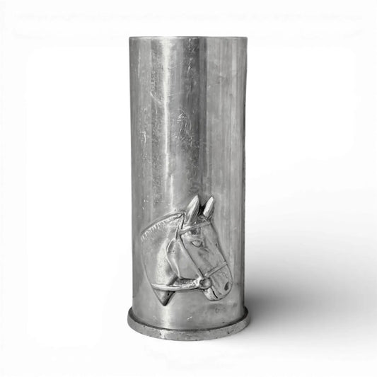 Rare Vintage Bruce Fox Handmade Metal Horse Vase