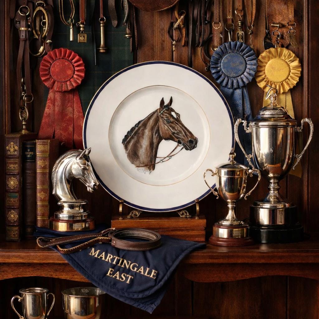 Vintage Cyril Gorainoff Hand-Painted & Signed Equestrian Plate – Fine Porcelain