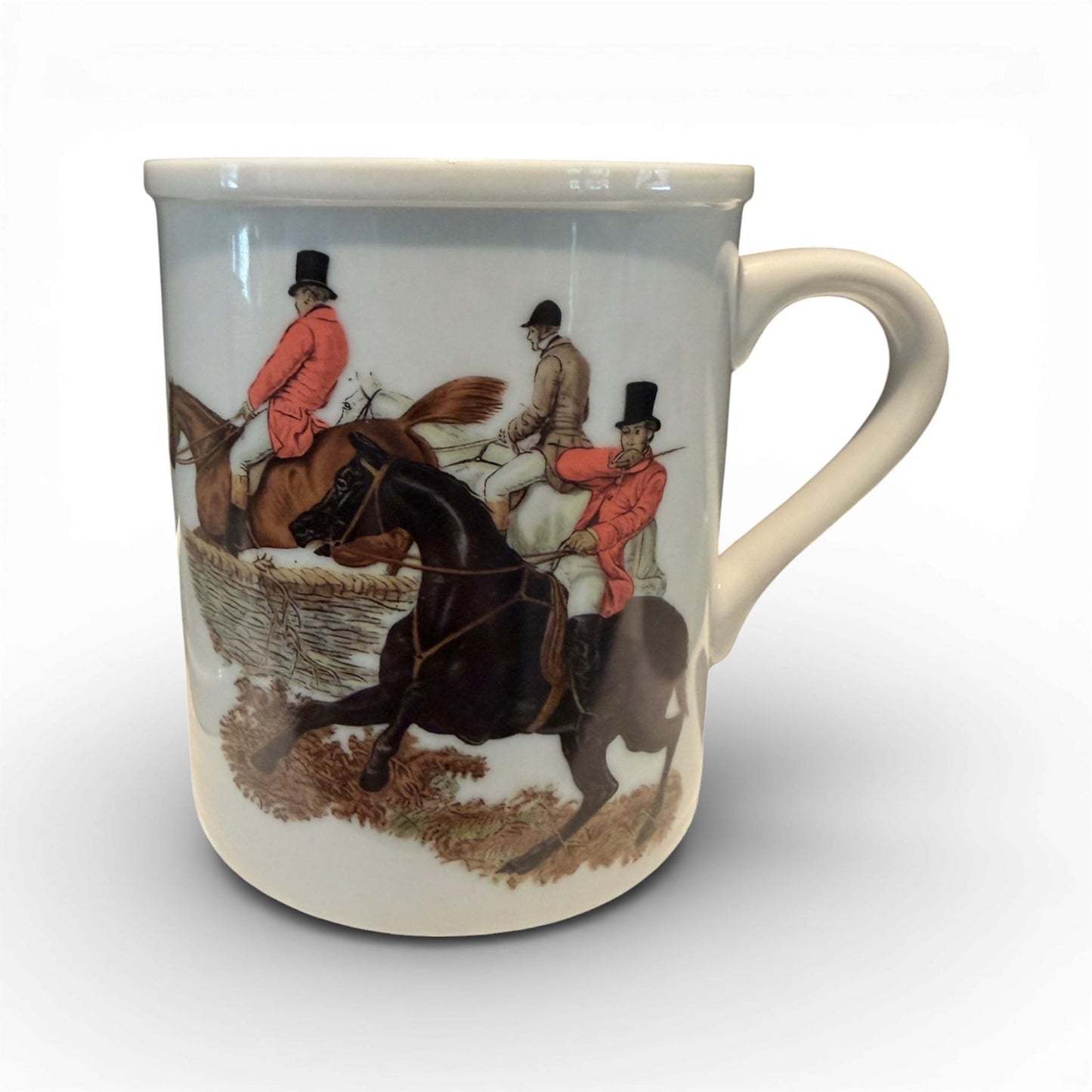 Vintage “The Huntsman” Bone China Equestrian Mug & Lidded Canister Set