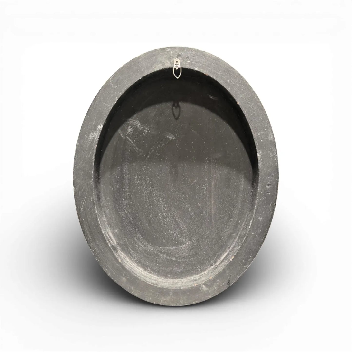 Antique Domed Original Oil Painting of a Spaniel in Gilt Oval Frame