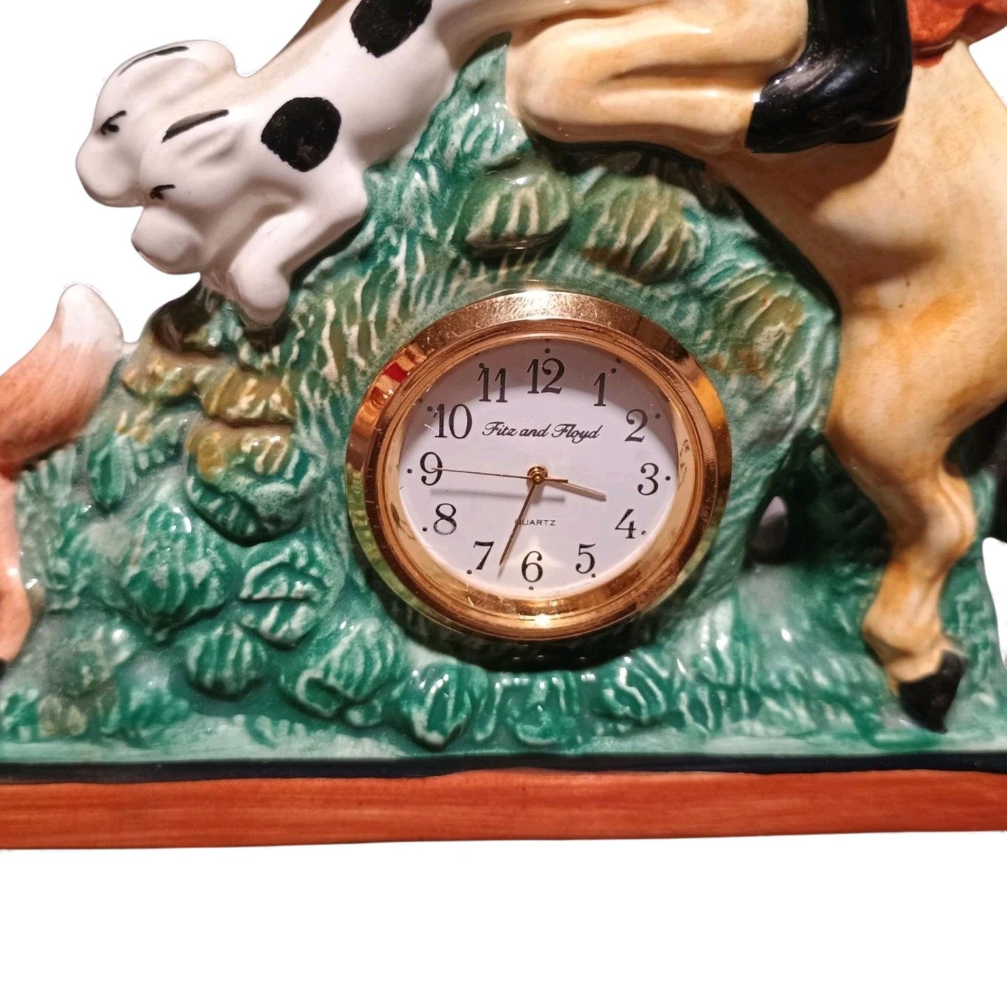 Vintage Fitz & Floyd Tally Ho Fox Hunting Mantel Clock