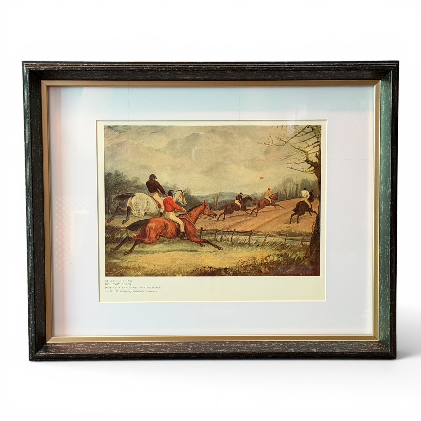 Rare Antique Original Henry Thomas Alken Fox Hunting Lithograph - Framed