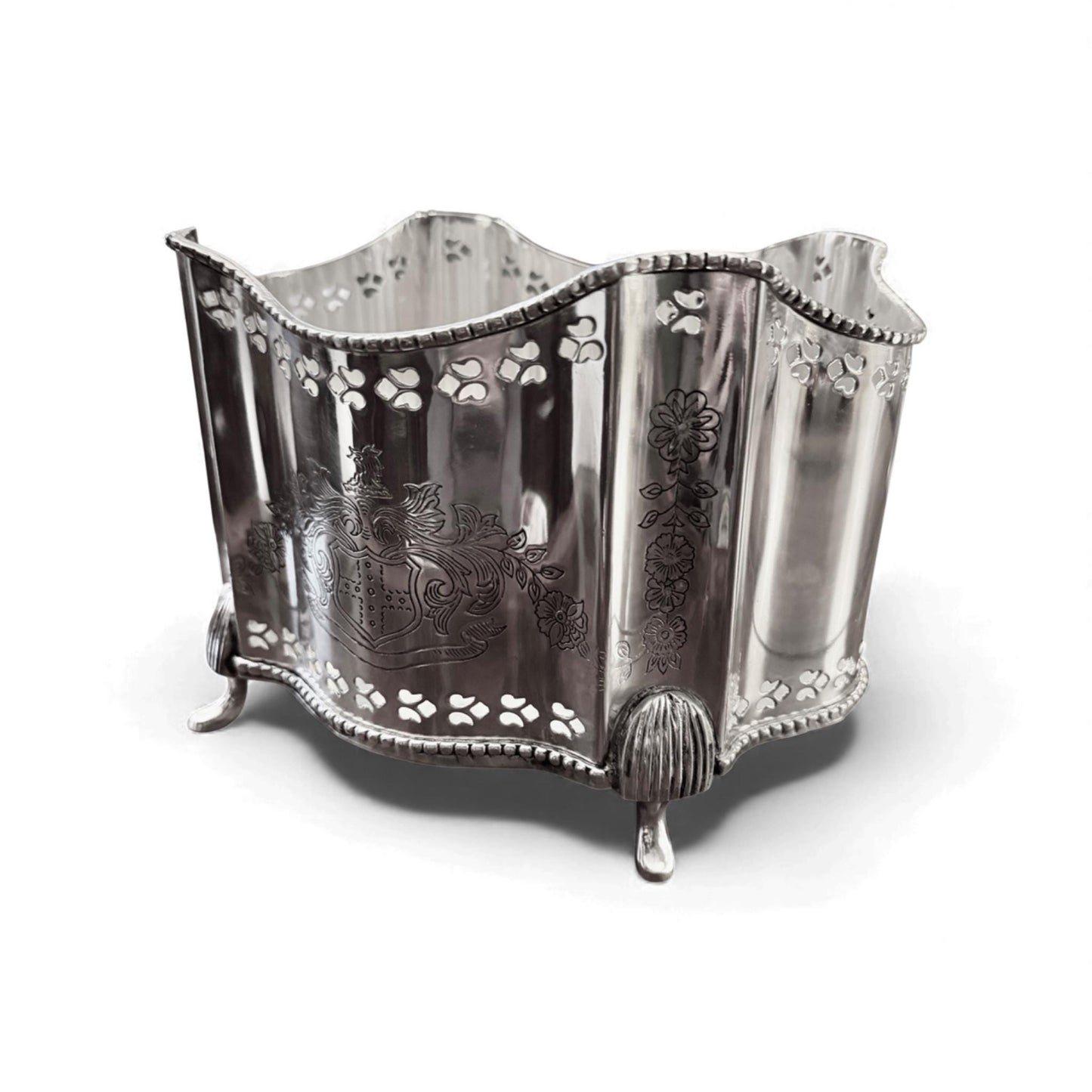 Spectacular Antique Ornate Silver Cachepot