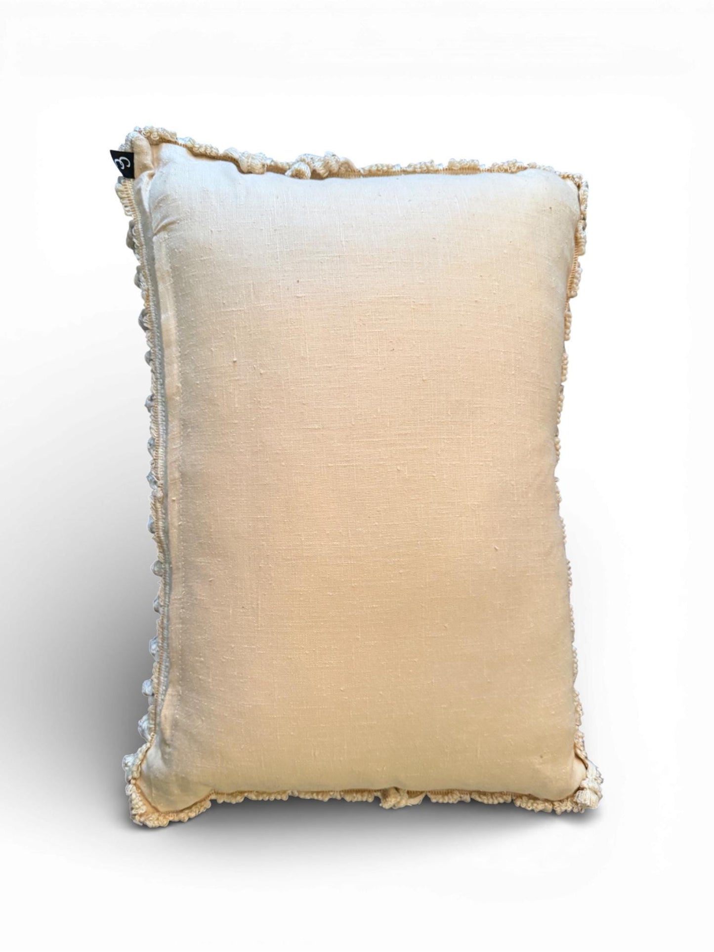 Custom Thibaut Honshu Floral & Linen Tassel Large Accent Pillow