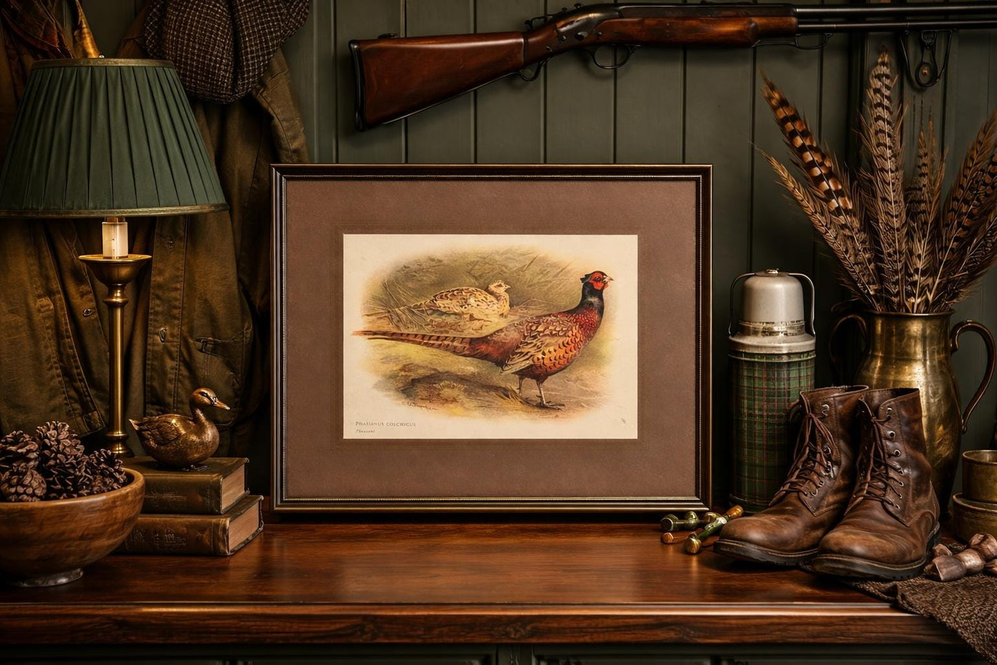 Antique English Pheasant Game Bird Prints