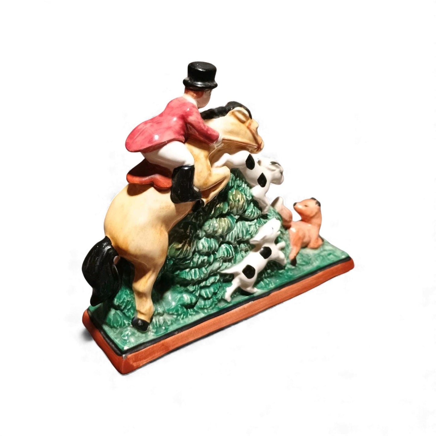 Vintage Fitz & Floyd Tally Ho Fox Hunting Mantel Clock