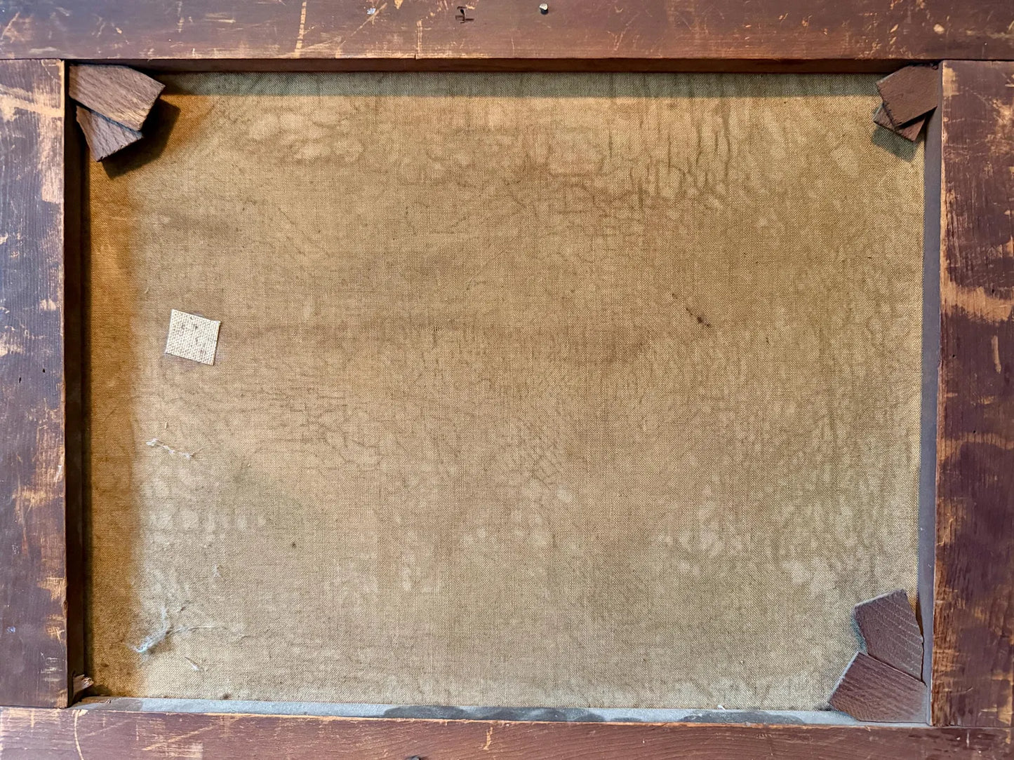 Antique Original Oil Painting (Signed) of a Pastoral River Scene