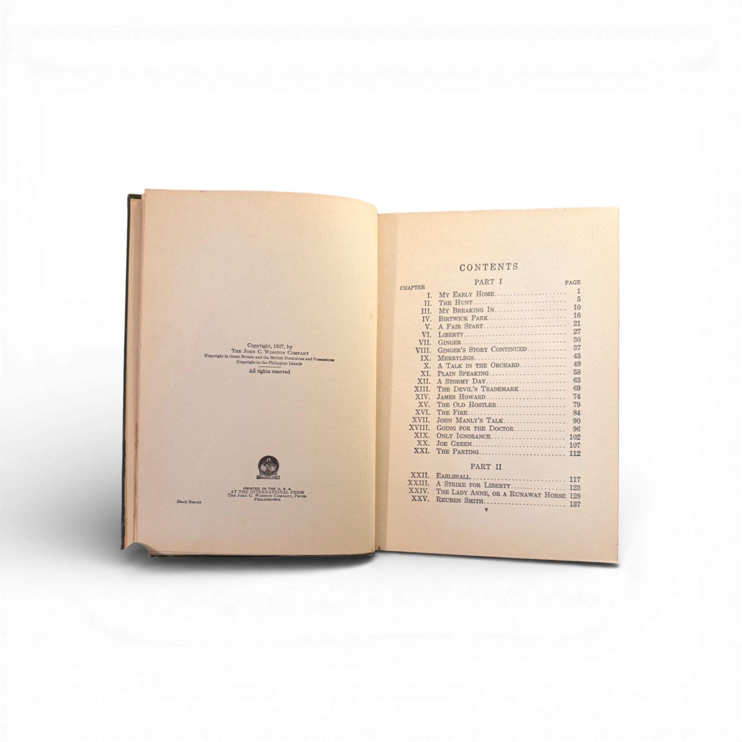 Black Beauty — c. 1927 Illustrated Hardcover Edition by Anna Sewell (John C. Winston Co.)