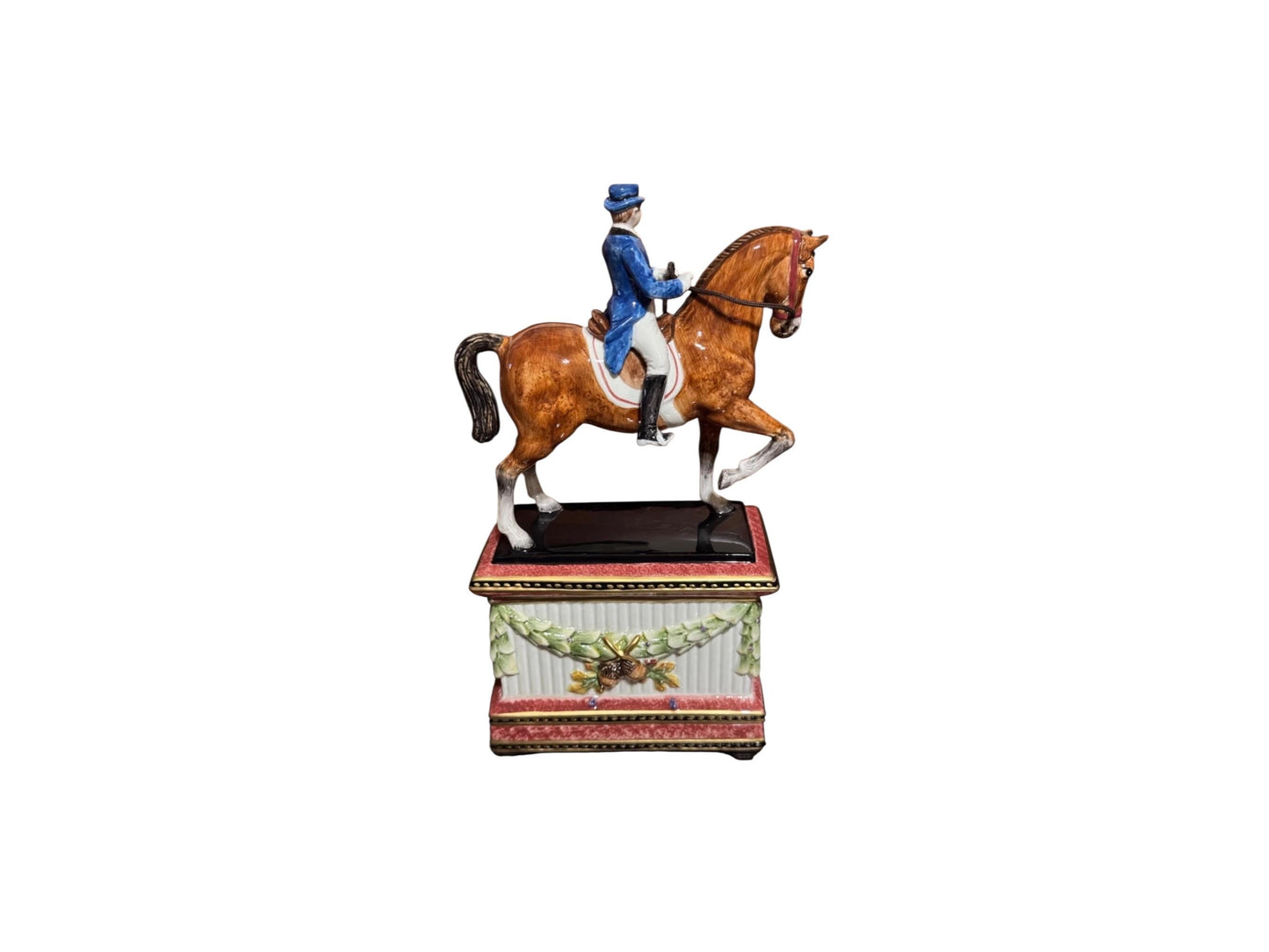 Vintage Fitz & Floyd Equestrian Clock