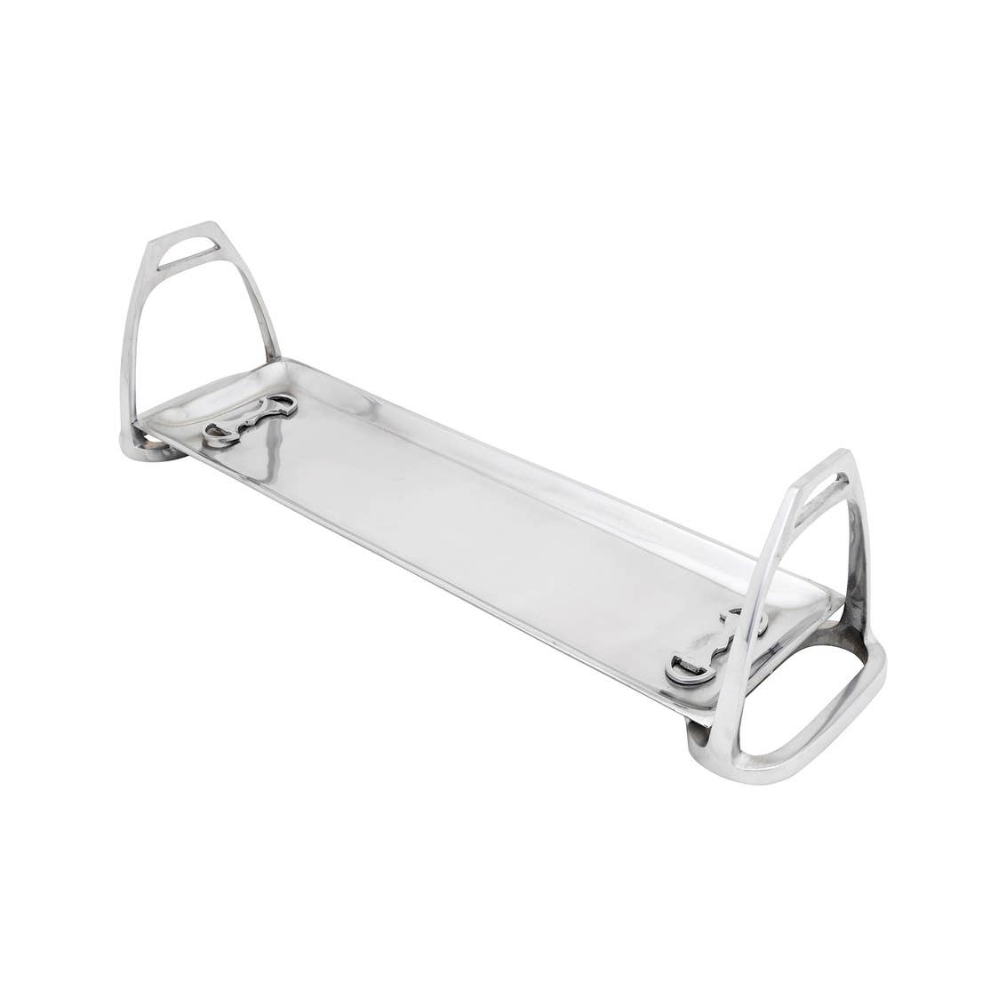 Vintage Silver Equestrian Bit & Stirrup Serving Tray