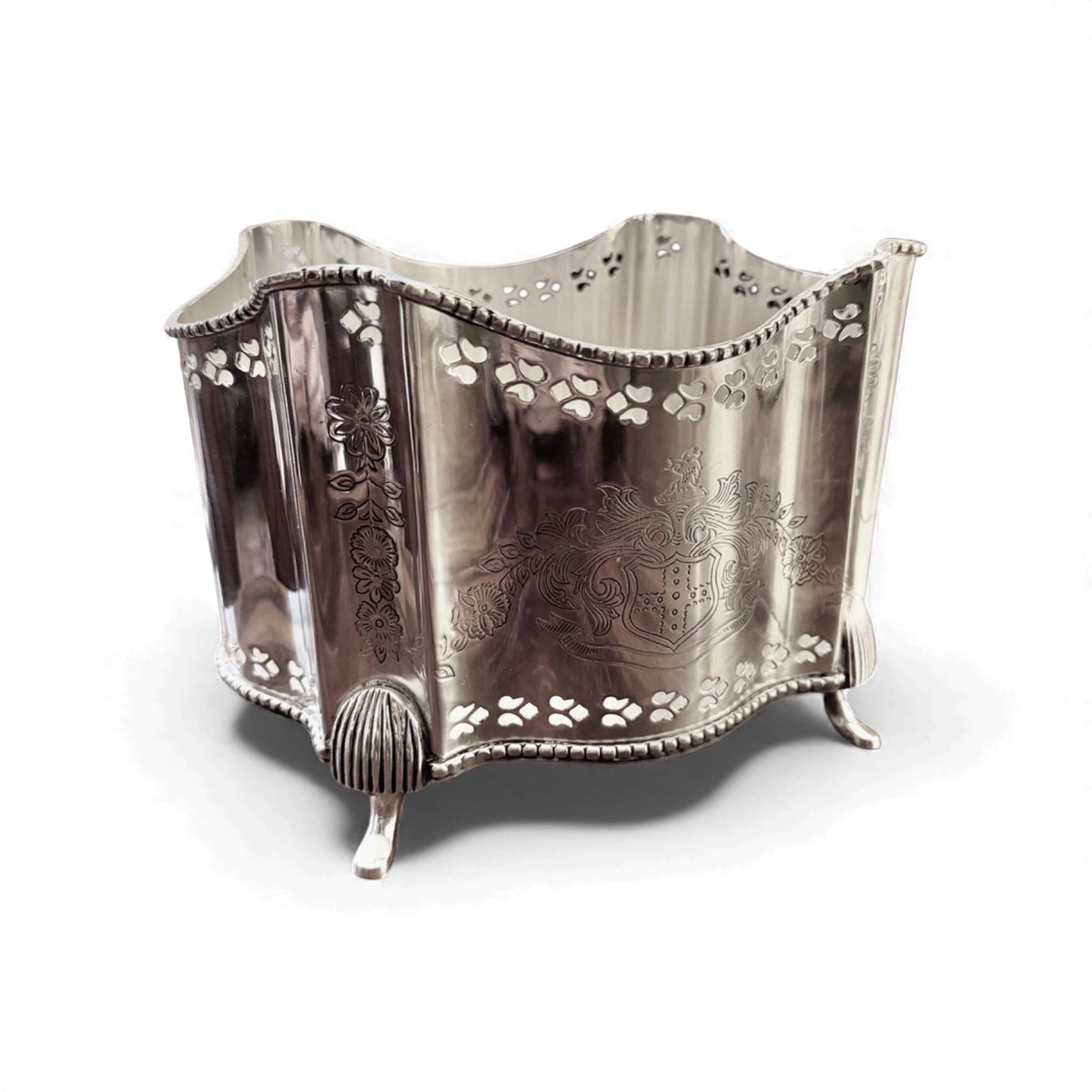 Spectacular Antique Ornate Silver Cachepot