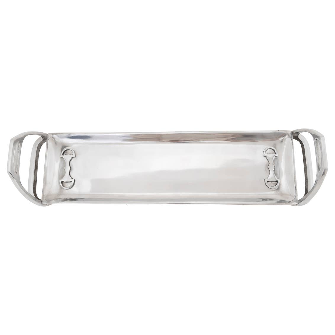 Vintage Silver Equestrian Bit & Stirrup Serving Tray