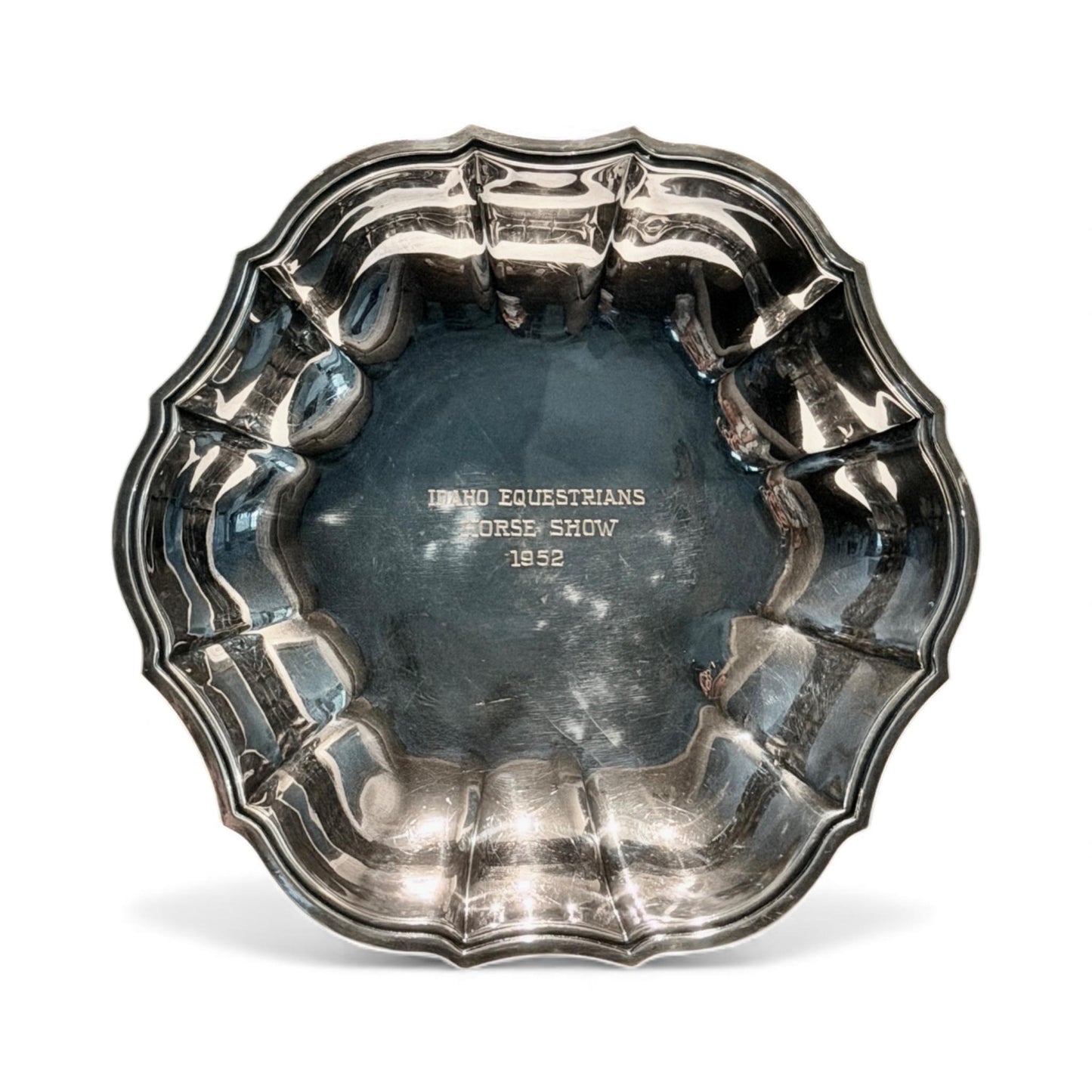 c. 1952 Horse Show Silver Chippendale Trophy Bowl
