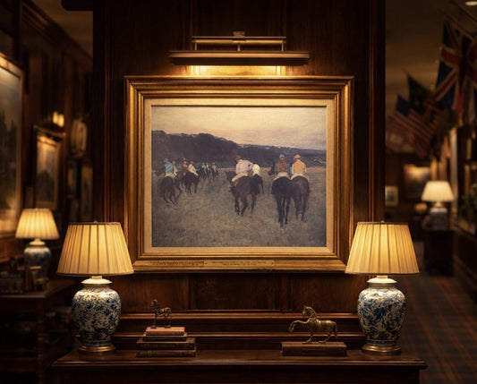 Vintage Museum Reproduction of Edgar Degas' Race Horses at Longchamp - Gilt Framed