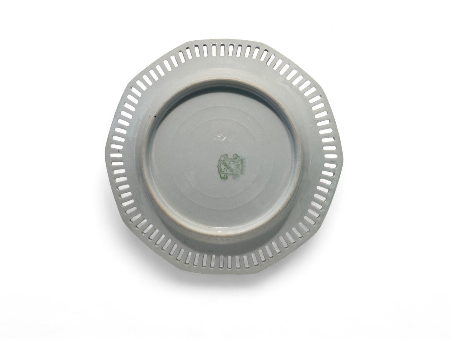 Antique Bavarian Fox Hunting Plate with Gold Leaf Trim