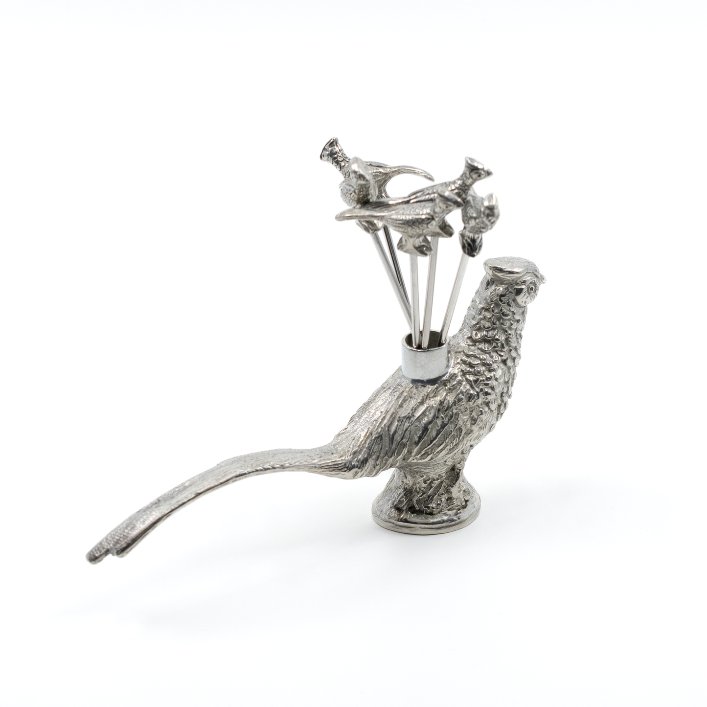 Pewter Pheasant Picks | Cocktail Skewer | Martini Garnish