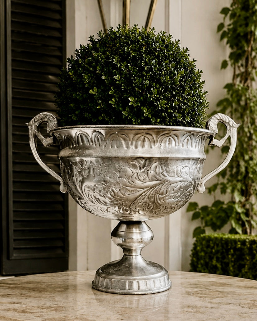 Antique Silver Loving Cup Trophy Jardiniere