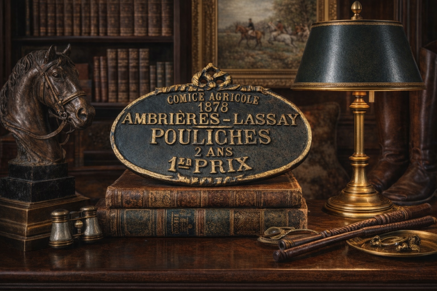 Antique French Agricultural Fair Prize Plaque – Ambrières-Lassay, 1878